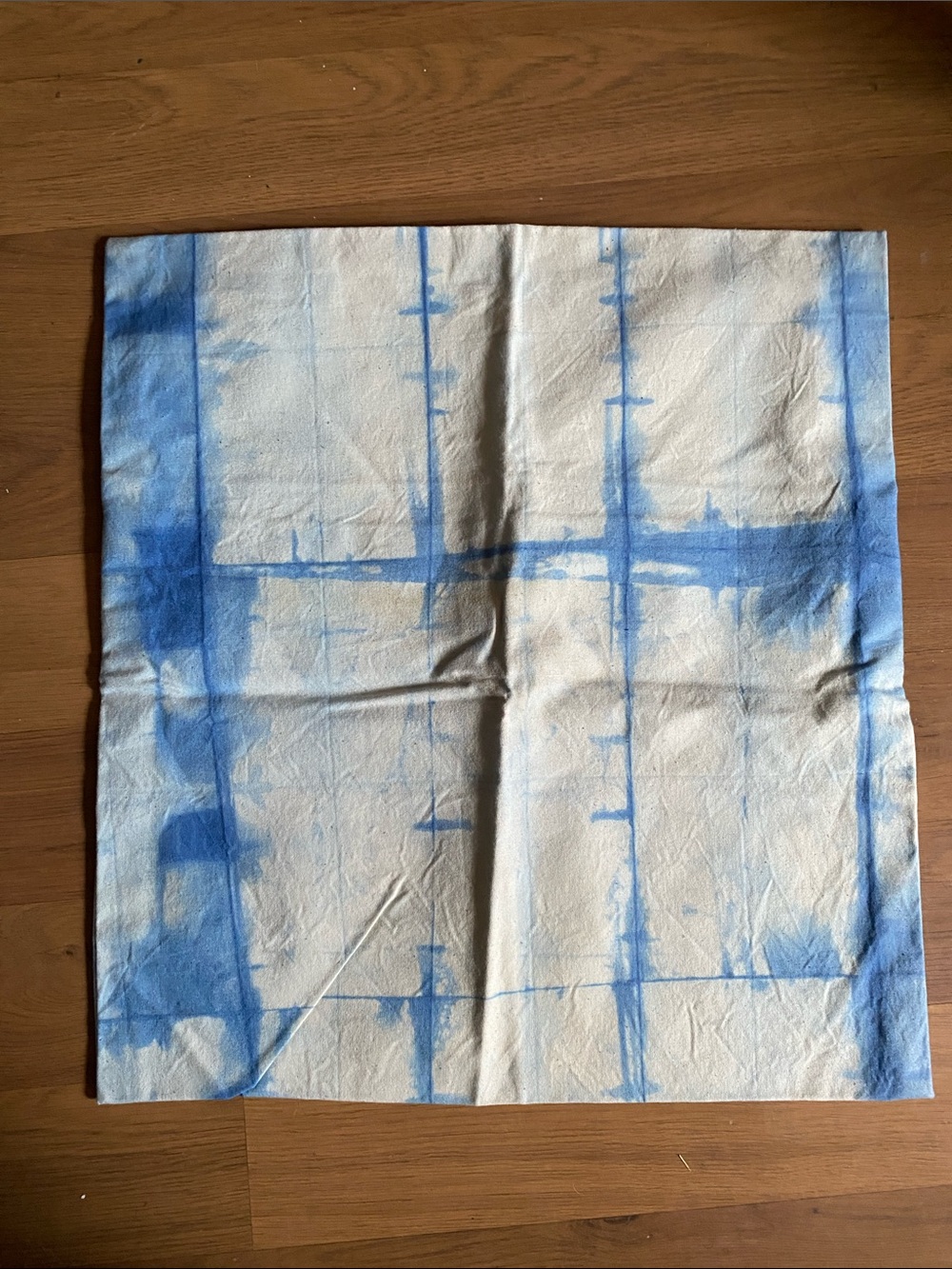 Custom Indigo Tie-Dye Square Pillow Cover